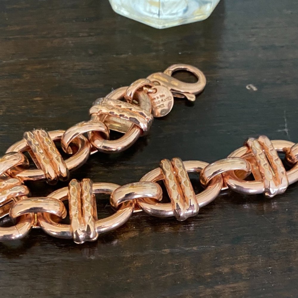 Bronze gold plated made in Italy bracelet